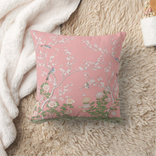 Coussin Chinoiserie rose