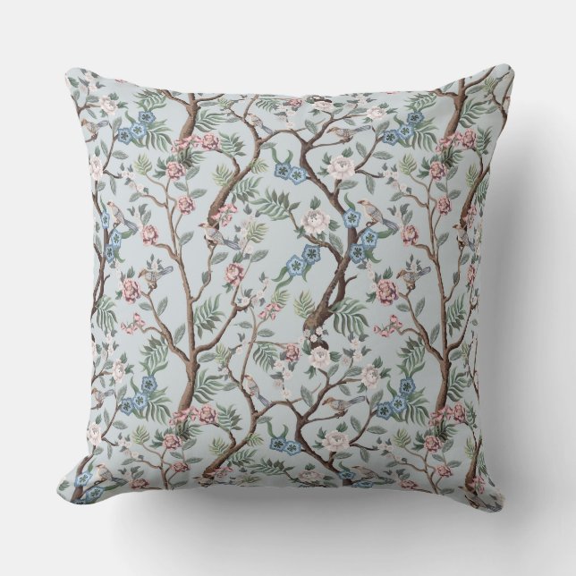 Coussin Chinoiseries de campagne française (Recto)