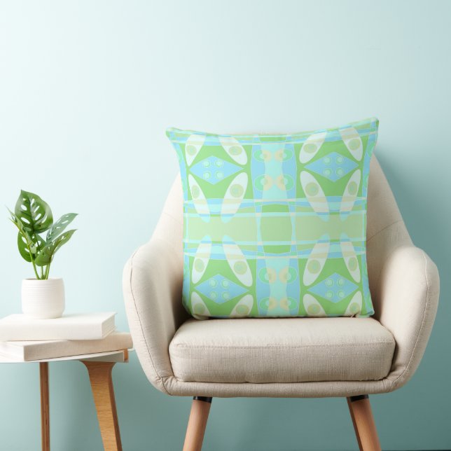 Coussin Chintz bohème 77 Pastel Blue Green (Chaise)