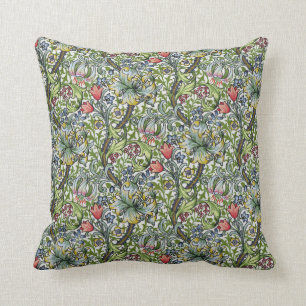 Coussin Chintz floral de lis d'or de William Morris