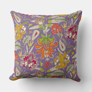 Coussin chintz pop violet