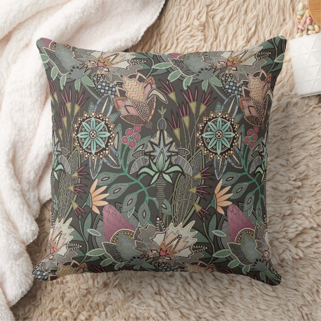 Coussin chintz steampunk cacao (Couverture)