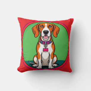 Coussin Chiot animé mignon avec collier
