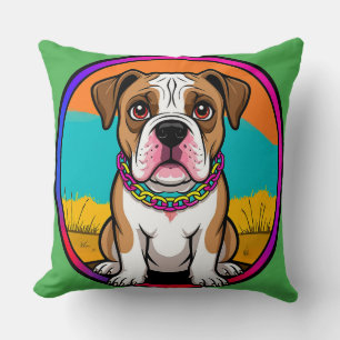 Coussin Chiot animé mignon avec collier