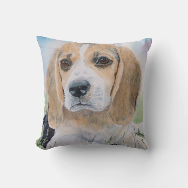 Coussin Chiot de beagle (Recto)