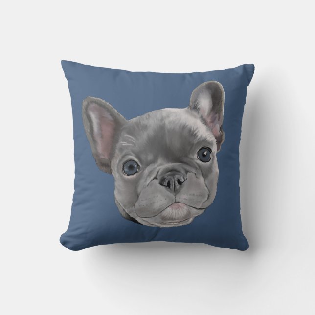 Coussin Chiot de bouledogue français (Recto)