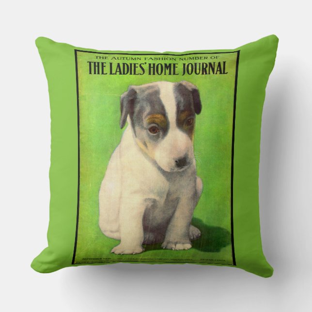 Coussin chiot de la couverture du Ladies Home Journal de s (Recto)