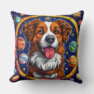 Coussin Chiot Galaxie pour Décoration de Maison et de Cham