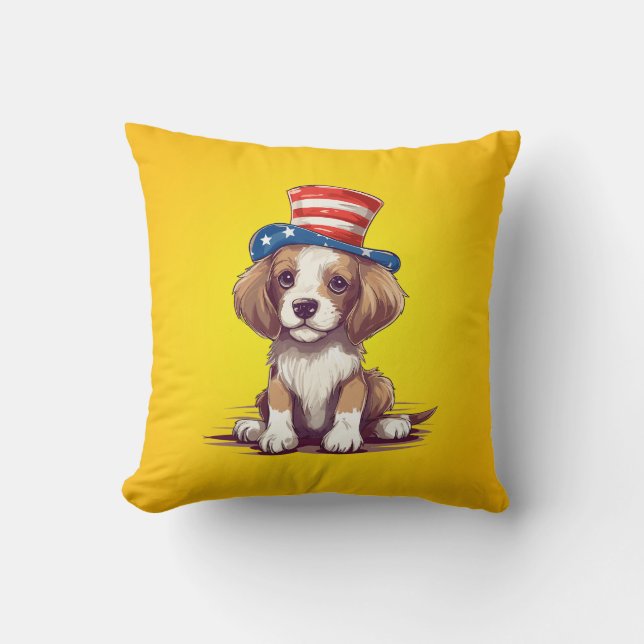 Coussin Chiot Mignon avec Chapeau-54676 (Recto)