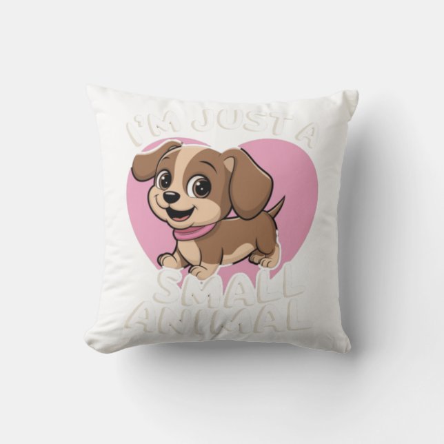 Coussin chiot mignon illustrant un beau moment (Recto)