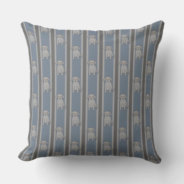 Coussin Chiot rayé (Recto)