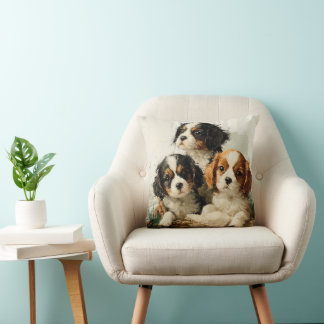 Coussin Chiots Cavalier King Charles Spaniel Noël