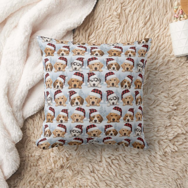 Coussin Chiots de Noël  (Couverture)