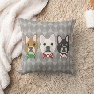 Coussin Chiots de vacances Diamant Gris