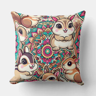 Coussin "Chipmunks & Cottontails"
