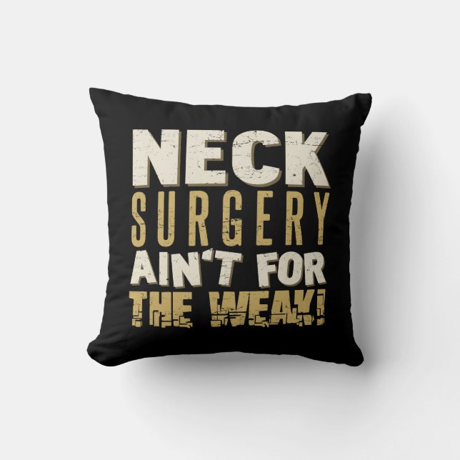 Coussin Chirurgie du cou Humour fort (Recto)