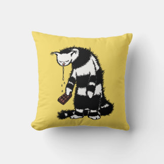 Coussin Chocolat Amoureux Drôle Chat bizarre