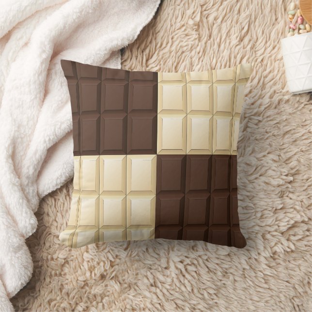 Coussin Chocolat Brown Et Blanc (Couverture)