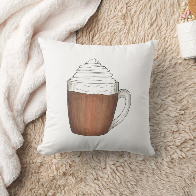 Coussin Chocolat chaud cacao hiver Boire Noël (Couverture)