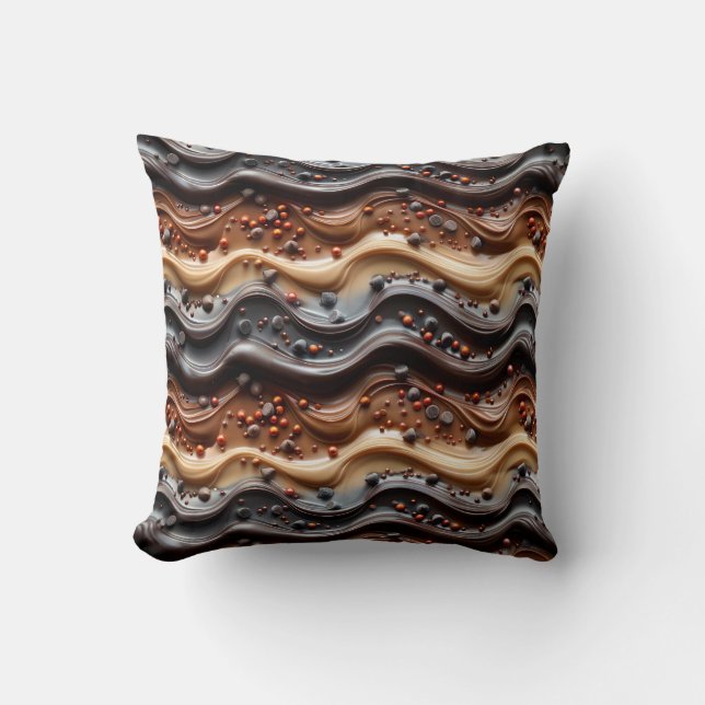 Coussin Chocolat Chaud Chocoholic Drôle Humour Moderne Mar (Recto)