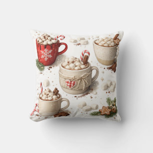 Coussin Chocolat Chaud de Noël Cosy et Guimauves
