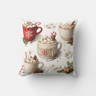 Coussin Chocolat Chaud de Noël Cosy et Guimauves