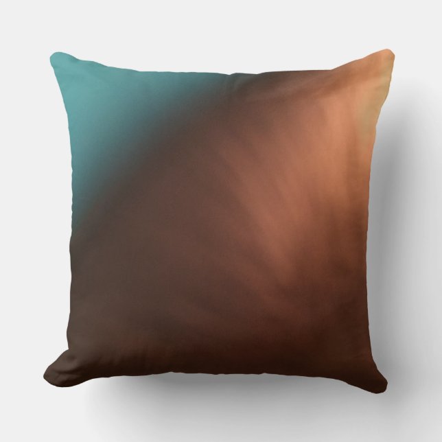 Coussin Chocolat Et Turquoise (Recto)