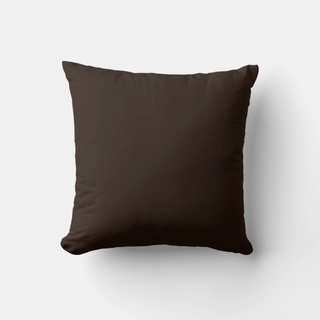 Coussin Chocolat foncé, Brown solide, Brown foncé (Recto)