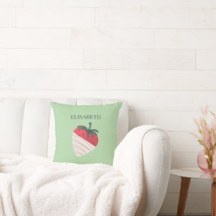 Coussin Chocolat fraise couverte Personnaliser le nom