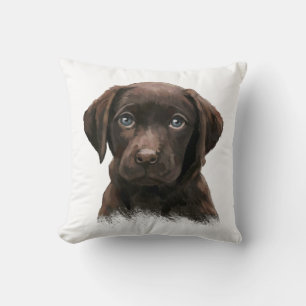 Coussin Chocolat Labrador