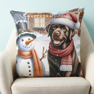 Coussin Chocolat Labrador Chien Chien Chien Chien Chien Sn