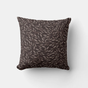 Coussin Chocolat Mauve Rose Feuilles Botanique Mariage