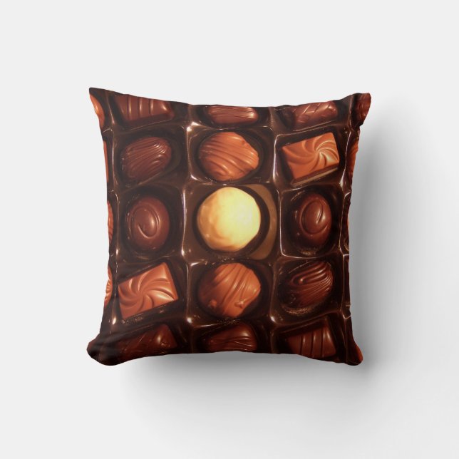 Coussin Chocolat Plaisir Les Amateurs De Chocolat Lancer O (Recto)