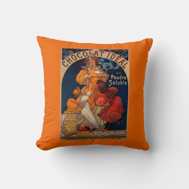 Coussin Chocolat PosterEurope vintage idéal (Recto)