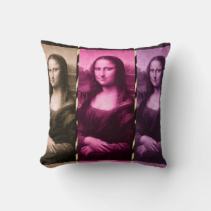 Coussin Chocolat rose violet Poster de animal Mona Lisa