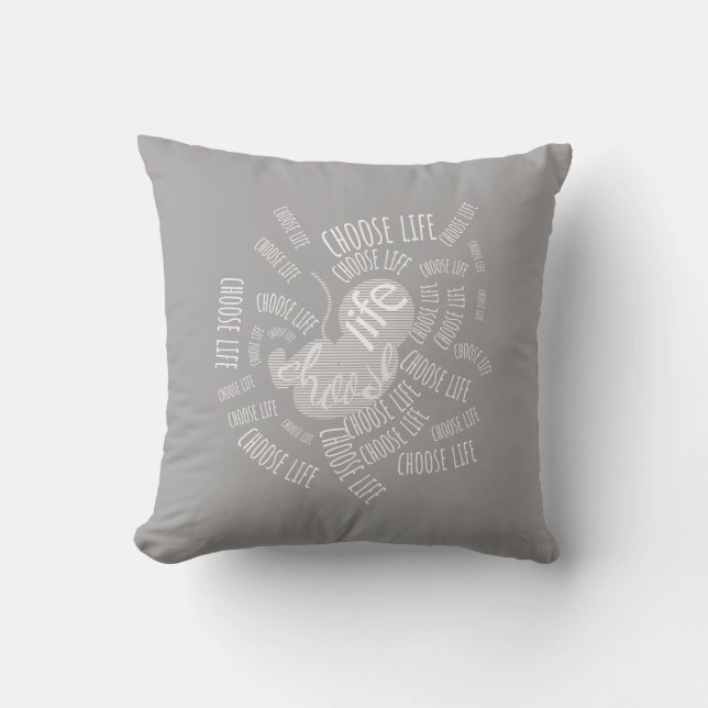 Coussin Choisir la vie (Recto)