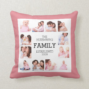 Coussin Choisir les photos de la famille personnalisée co