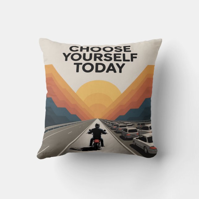 Coussin Choisissez-vous aujourd'hui (Verso)