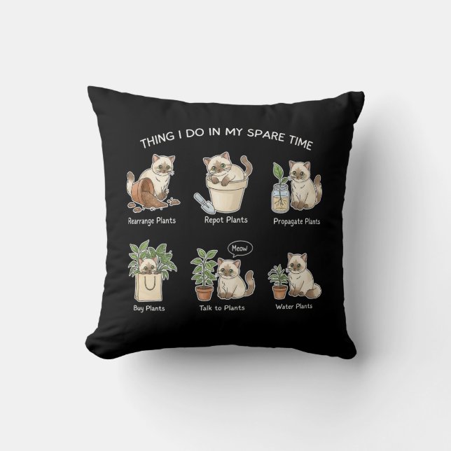 Coussin Choses que je fais pendant mon temps libre Jardina (Recto)