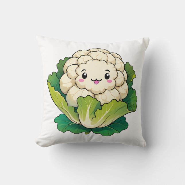 Coussin Chou-fleur Kawaii (Recto)