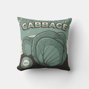 Coussin Chou végétal Retro Vintage Classic Grunge