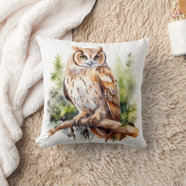 Coussin Chouette à cornes (Couverture)