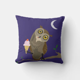 Coussin Chouette à crème glacée~coussin