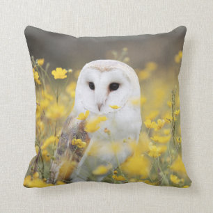 Coussin Chouette À Grange Dans L'Oreiller À Jeu De prair