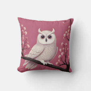 Coussin chouette blanche