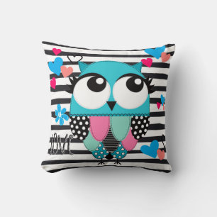 Coussin Chouette bleue