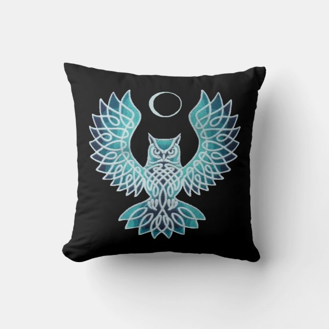 Coussin Chouette celtique (Recto)