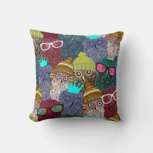 Coussin Chouette dans la couronne
