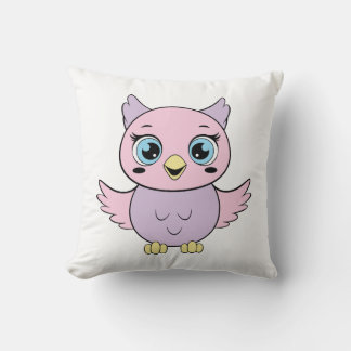 Coussin chouette de dessin animé