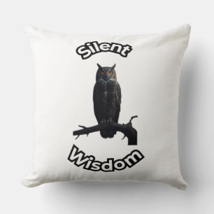 Coussin Chouette de la forêt nocturne – Illustration réali